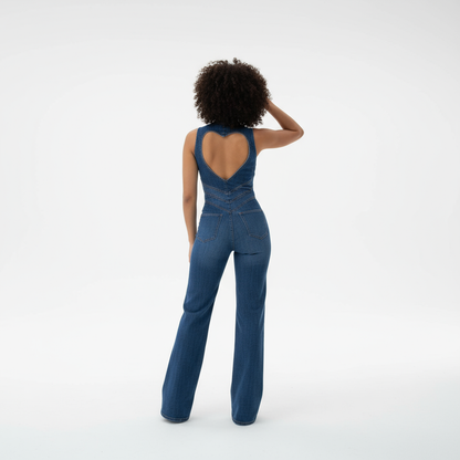 Rita Women's Jumpsuit | High-Quality Denim, Vintage Elegant Style