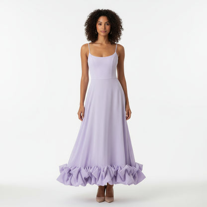 Fiona Women's Midi Dress | Flounce Bustier Design, Elegant Summer Dress