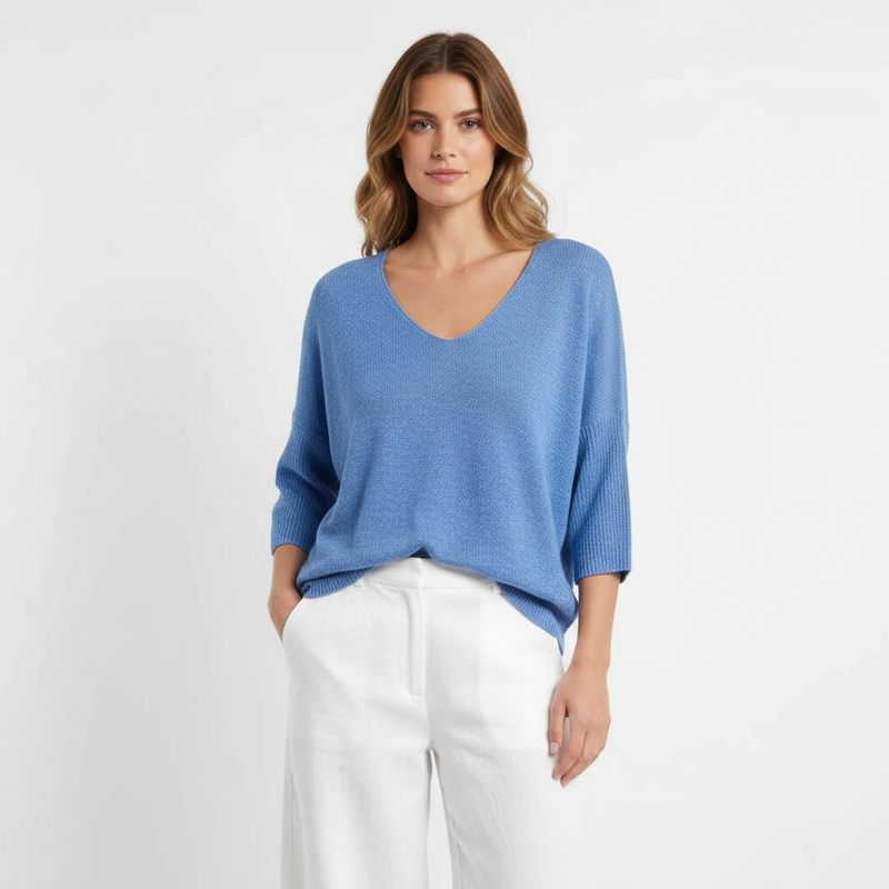 Vera Women's Top | Relaxed Fit V-Neck, Casual Going Out Top