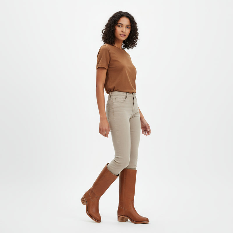 Kira Women's Knee High Boots | Stacked Heel, Classic Round Toe