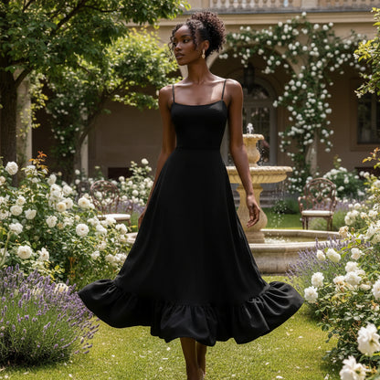 Fiona Women's Midi Dress | Flounce Bustier Design, Elegant Summer Dress