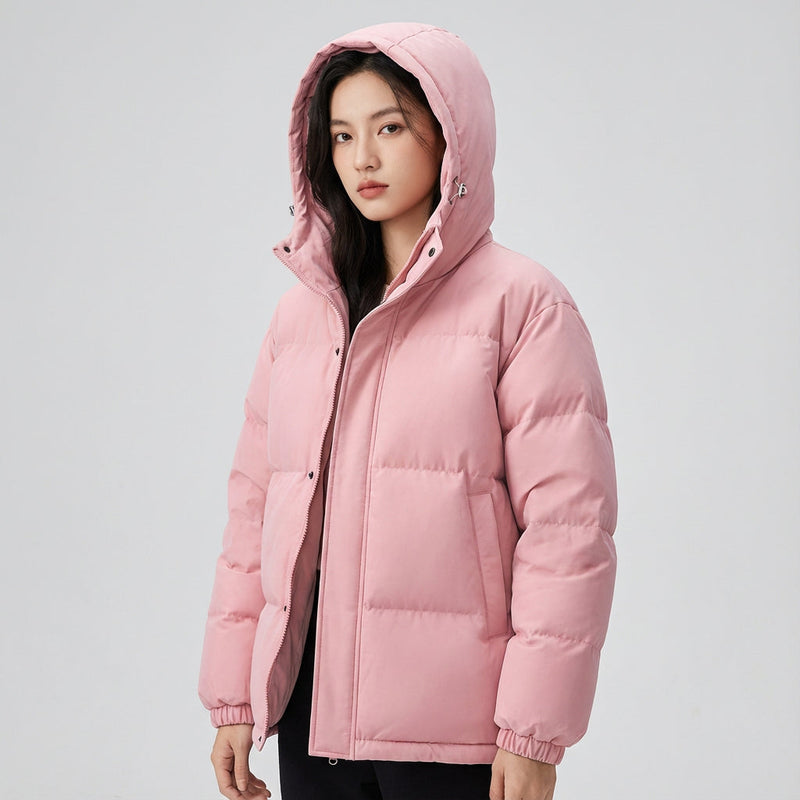 Doudoune noire pour femmes Cleo | Isolée avec capuche, veste d'hiver élégante