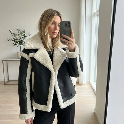 Vail Women's Shearling Jacket | Plush Teddy Texture, Cozy Winter Warmth