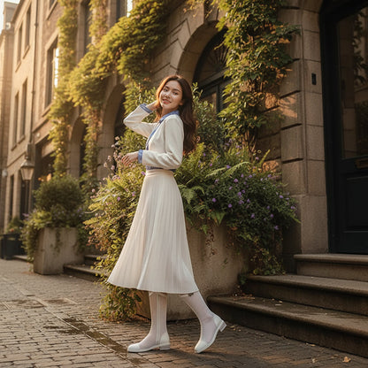 Breeze Women's Knee High Boots | Durable PU, Chic See-Through Design