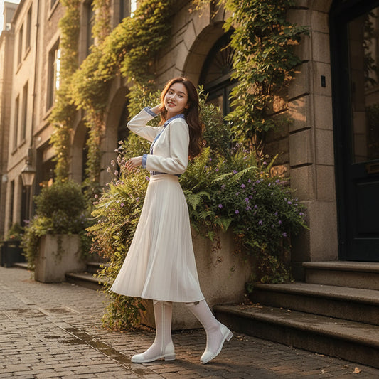 Breeze Women's Knee High Boots | Durable PU, Chic See-Through Design