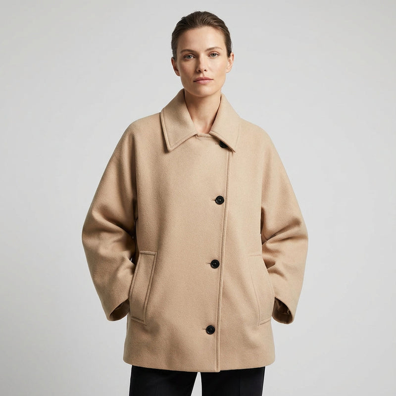 Maren Women's Winter Coat | Oversized, Button Front, Chic Style