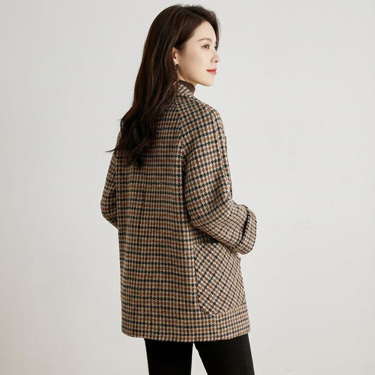 Abrigo para Mujeres Mia | Cuadros Vintage, Doble Botonadura