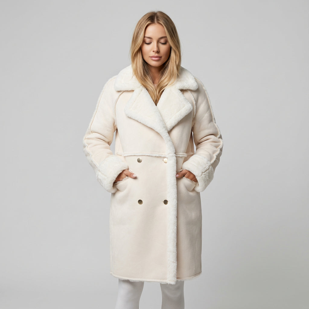 Manteau d'hiver grande taille pour femmes Kaia | Doublure en fausse fourrure pelucheuse, design élégant