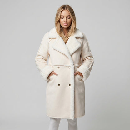 Manteau d'hiver grande taille pour femmes Kaia | Doublure en fausse fourrure pelucheuse, design élégant