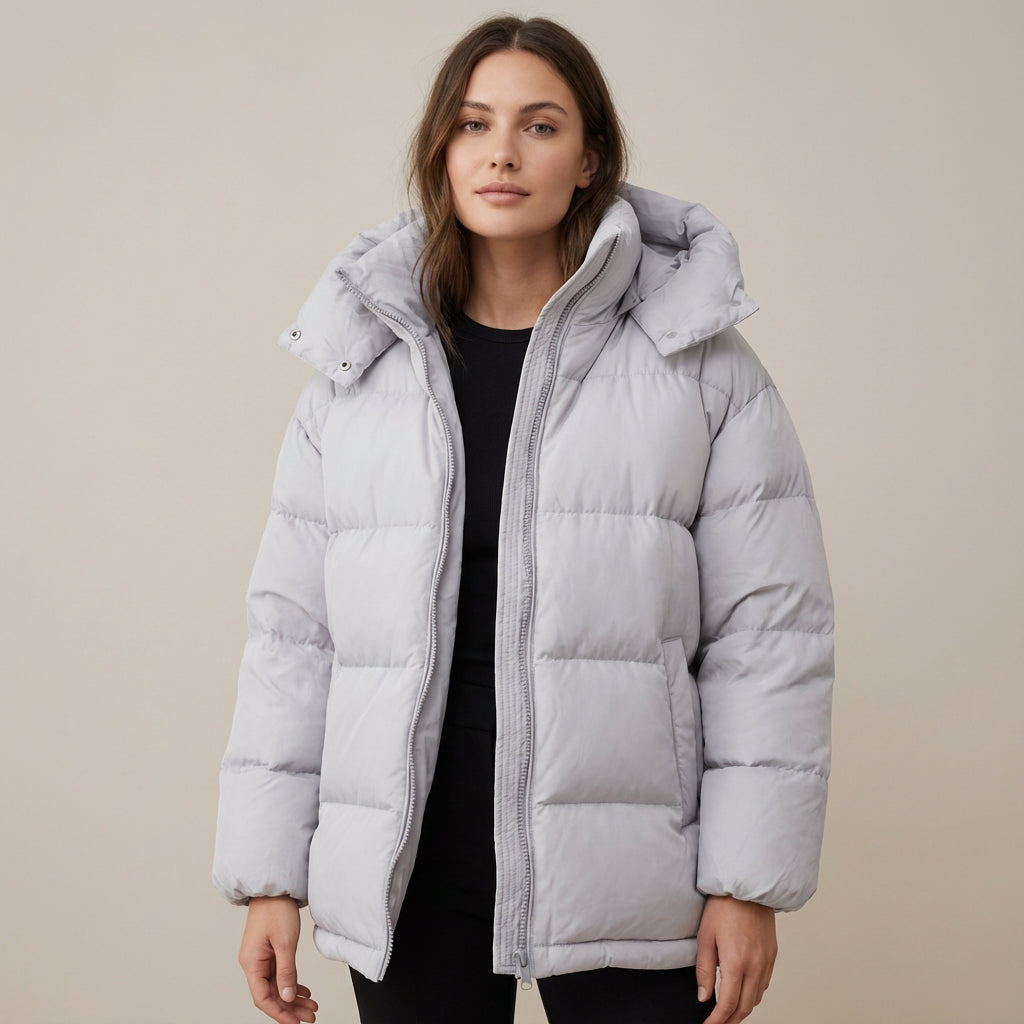 Fiona Women's Black Puffer Jacket | Premium Insulation, Stylish Design