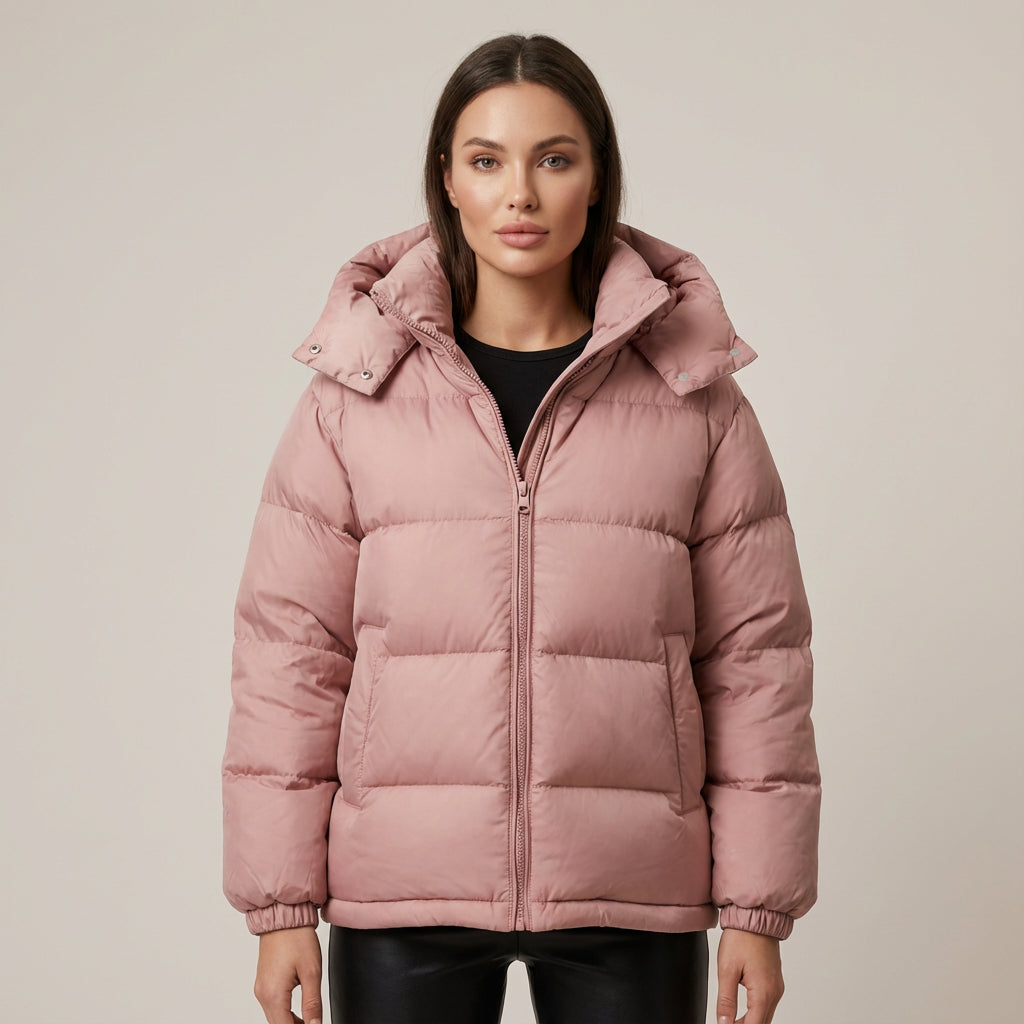 Fiona Women's Black Puffer Jacket | Premium Insulation, Stylish Design