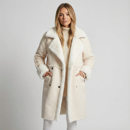 Manteau d'hiver grande taille pour femmes Kaia | Doublure en fausse fourrure pelucheuse, design élégant