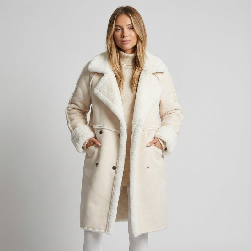 Manteau d'hiver grande taille pour femmes Kaia | Doublure en fausse fourrure pelucheuse, design élégant