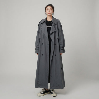 Odette Women's Trench Coat | Oversized Silhouette, Double-Breasted Front
