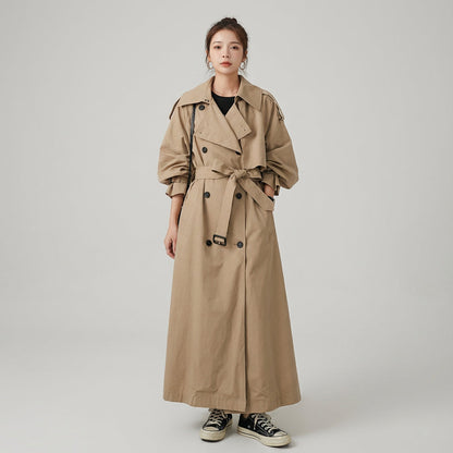 Odette Women's Trench Coat | Oversized Silhouette, Double-Breasted Front