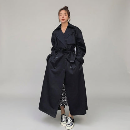 Odette Women's Trench Coat | Oversized Silhouette, Double-Breasted Front
