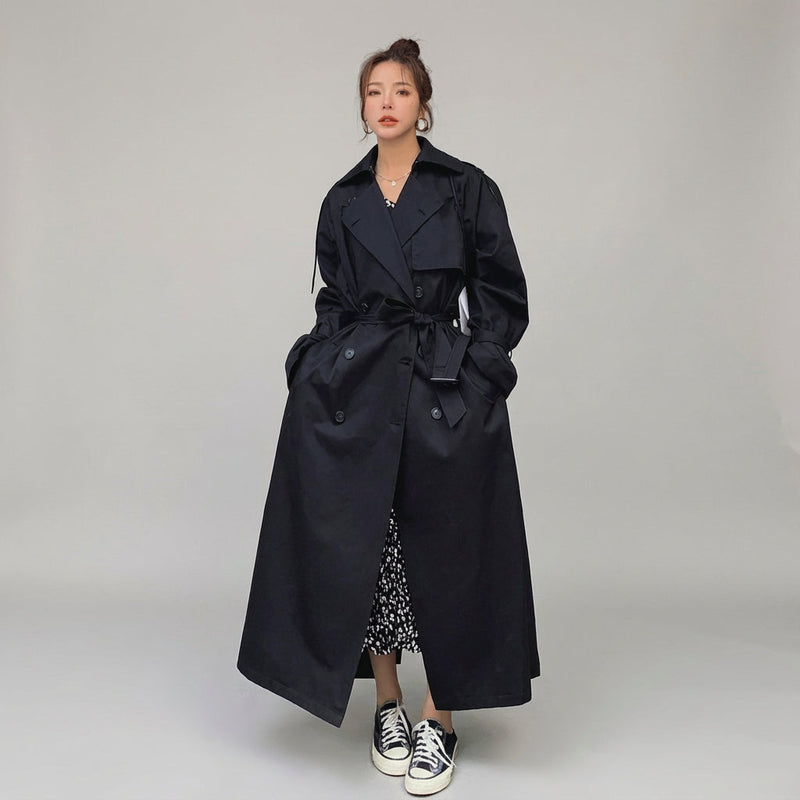 Odette Women's Trench Coat | Oversized Silhouette, Double-Breasted Front