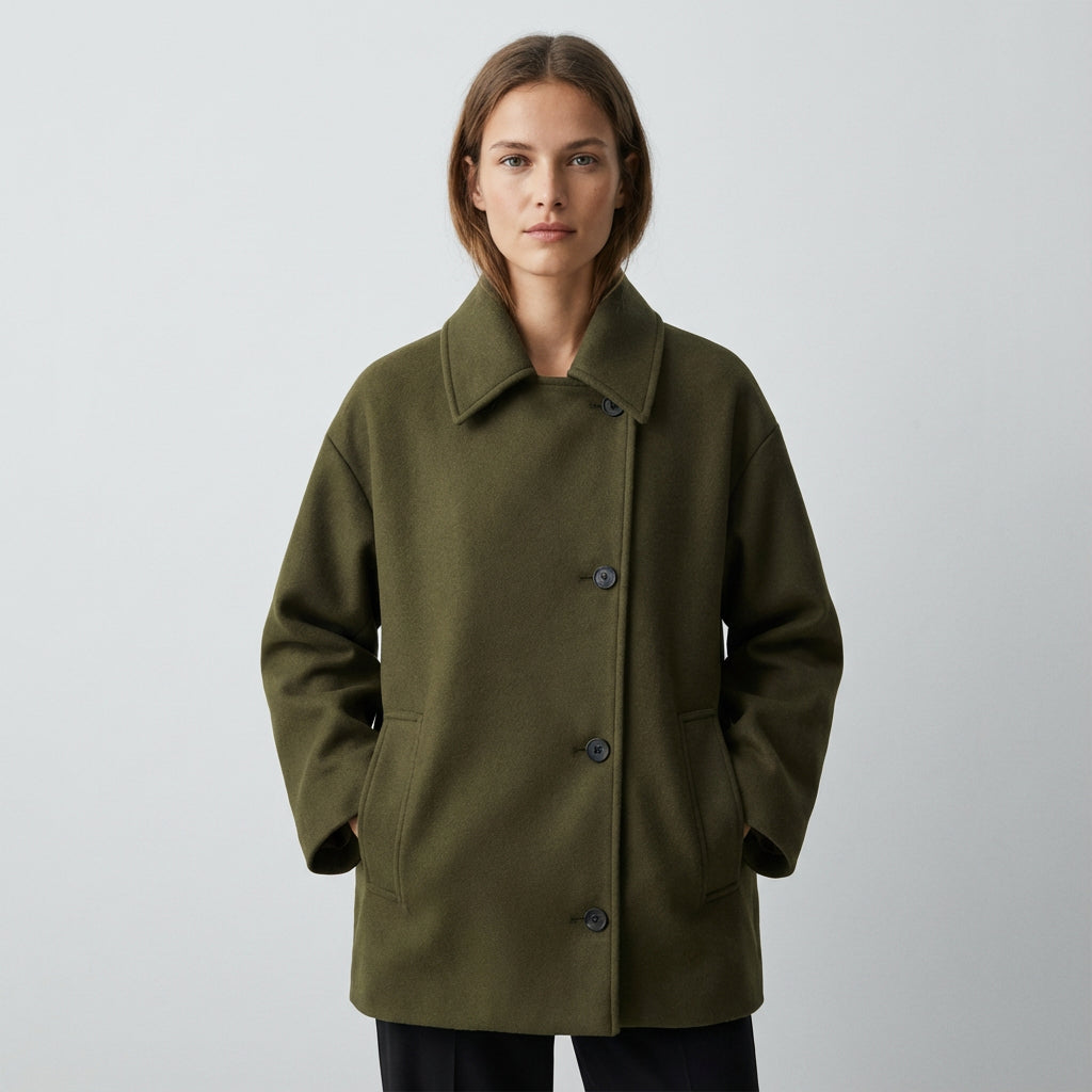 Maren Women's Winter Coat | Oversized, Button Front, Chic Style