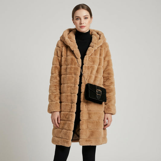 Abrigo de Piel Sintética para Mujeres Calla | Diseño Elegante con Botones, Esencial de Invierno