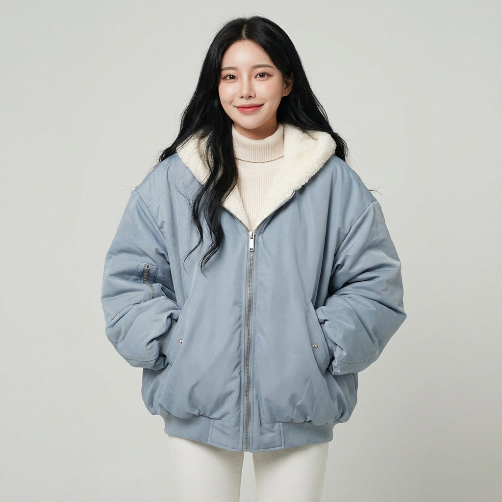 Marena Women’s Dual-Face Winter Jacket | Relaxed Fit, Cozy Essential