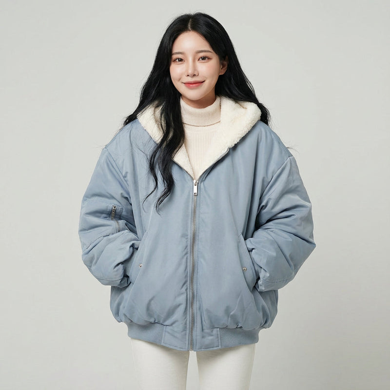 Marena Women’s Dual-Face Winter Jacket | Relaxed Fit, Cozy Essential