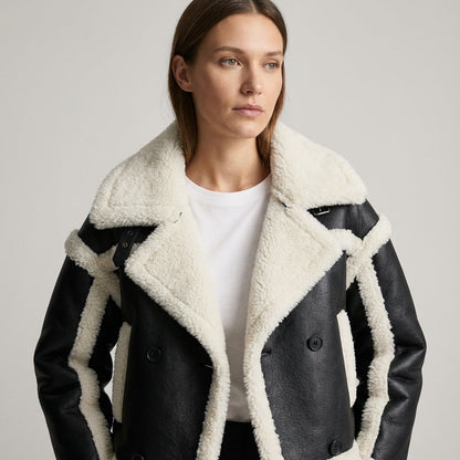 Vail Women's Shearling Jacket | Plush Teddy Texture, Cozy Winter Warmth