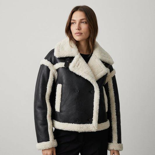 Vail Women's Shearling Jacket | Plush Teddy Texture, Cozy Winter Warmth