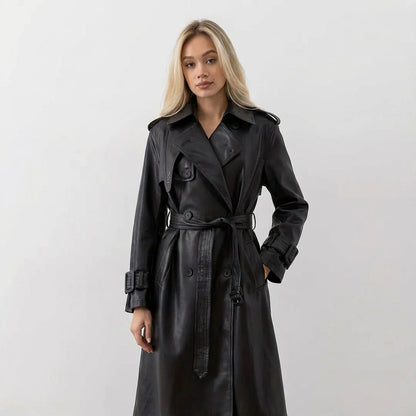 Marcelline Women's Trench Coat | Double-Breasted, Belted Design