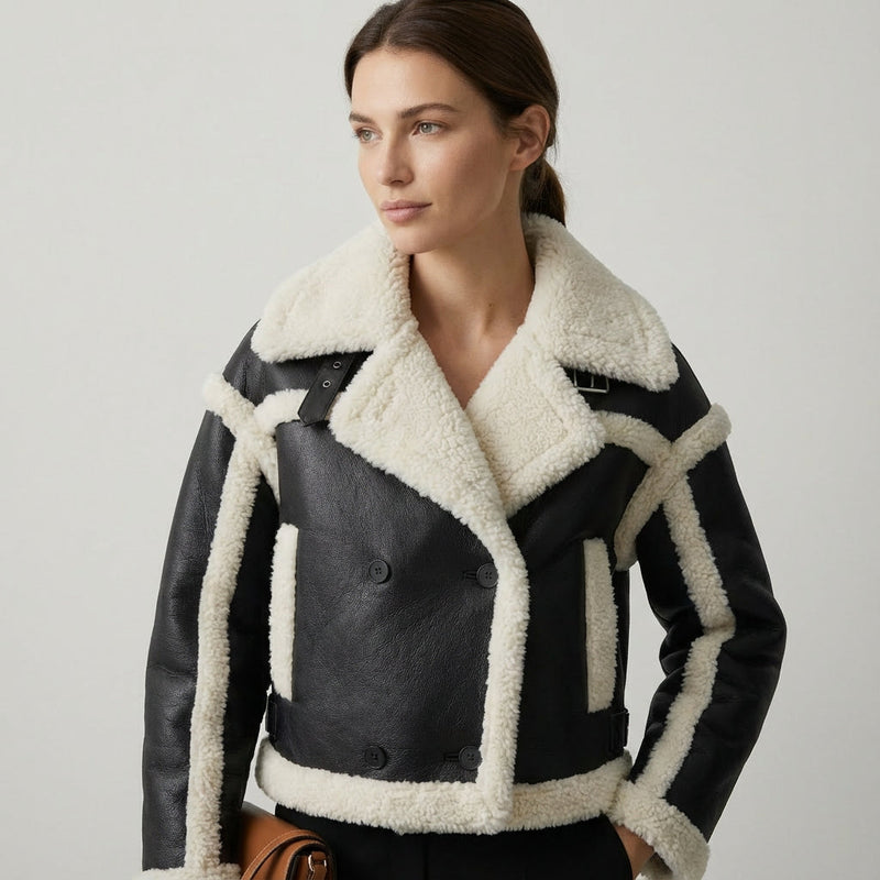 Vail Women's Shearling Jacket | Plush Teddy Texture, Cozy Winter Warmth