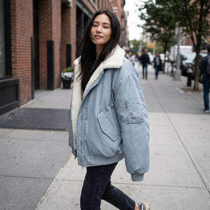 Marena Women’s Dual-Face Winter Jacket | Relaxed Fit, Cozy Essential