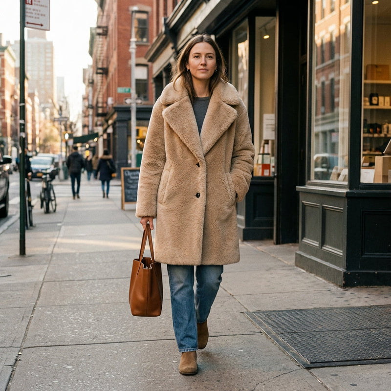 Olivia Women's Winter Coat | Soft Faux Fur, Oversized Fit