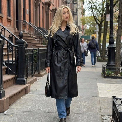 Marcelline Women's Trench Coat | Double-Breasted, Belted Design