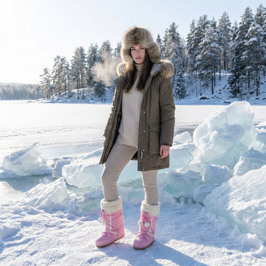 Pinky Women's Snow Boots | Warm Plush, Comfortable Platform Winter Boots