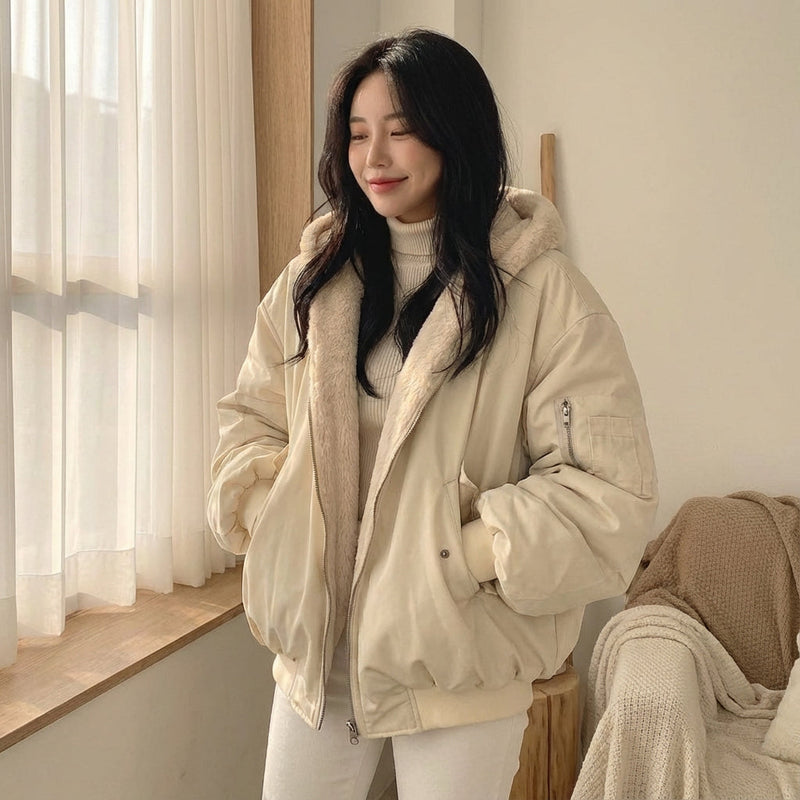 Marena Women’s Dual-Face Winter Jacket | Relaxed Fit, Cozy Essential