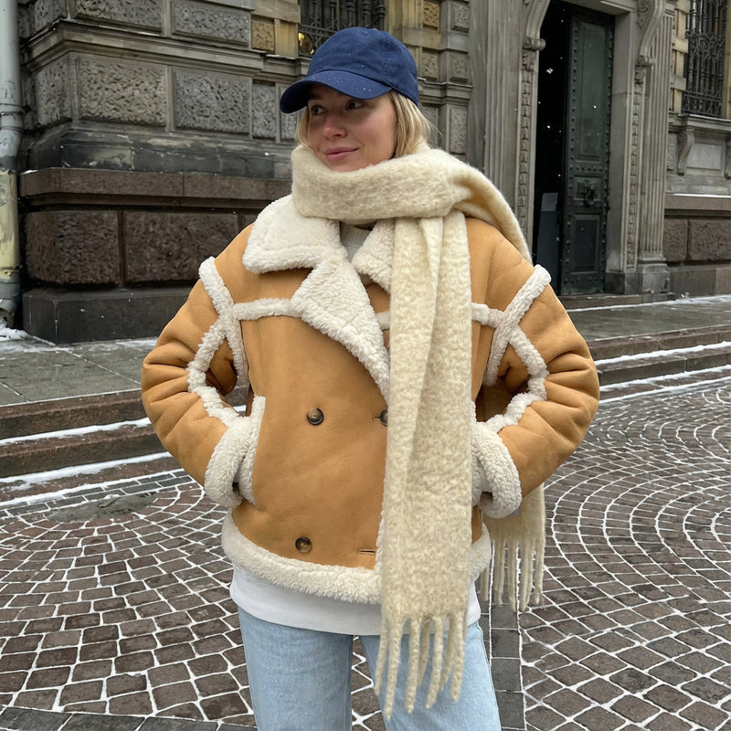 Vail Women's Shearling Jacket | Plush Teddy Texture, Cozy Winter Warmth