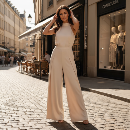 Nina Women's Jumpsuit | Fitted Design, Elegant Back Tie Detail