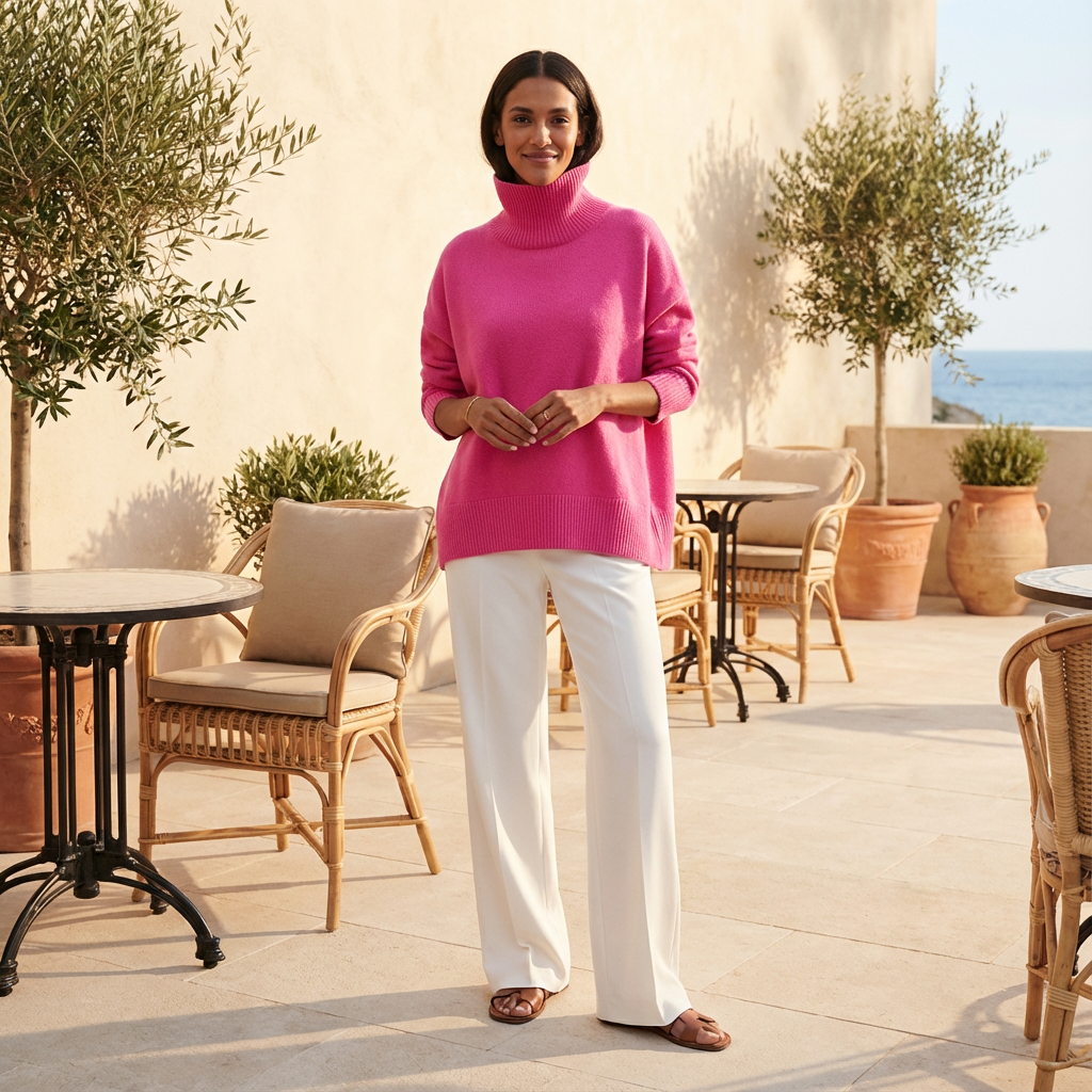 Avery Women’s Turtleneck Sweater | High Neck, Relaxed Fit