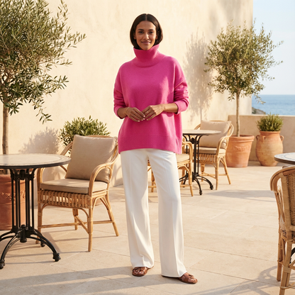 Avery Women’s Turtleneck Sweater | High Neck, Relaxed Fit