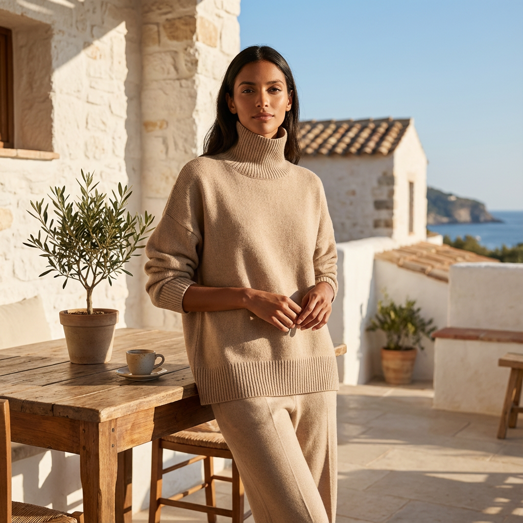 Avery Women’s Turtleneck Sweater | High Neck, Relaxed Fit