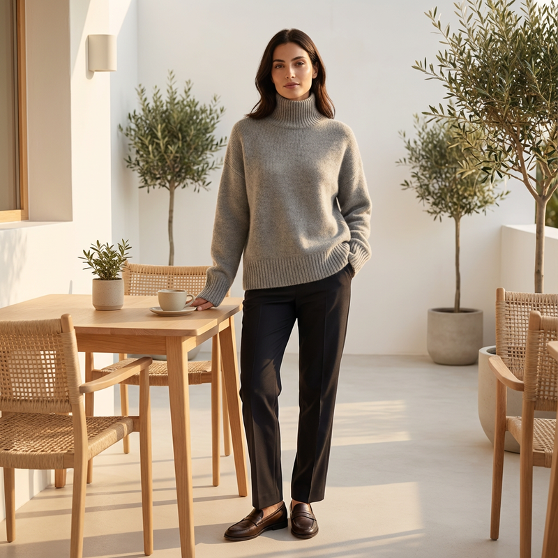 Pull col roulé pour femmes Seren | Col haut, manches longues