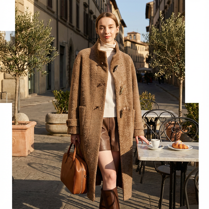 Ava Women's Winter Coat | Elegant Loose Fit, Warm Fabric Blend