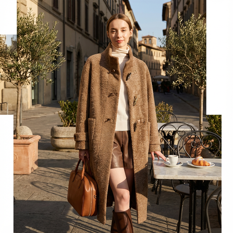 Ava Women's Winter Coat | Elegant Loose Fit, Warm Fabric Blend