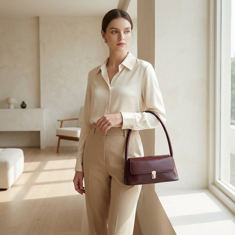 Maribel Women’s Shoulder Bag | Flap Front, Lock Closure