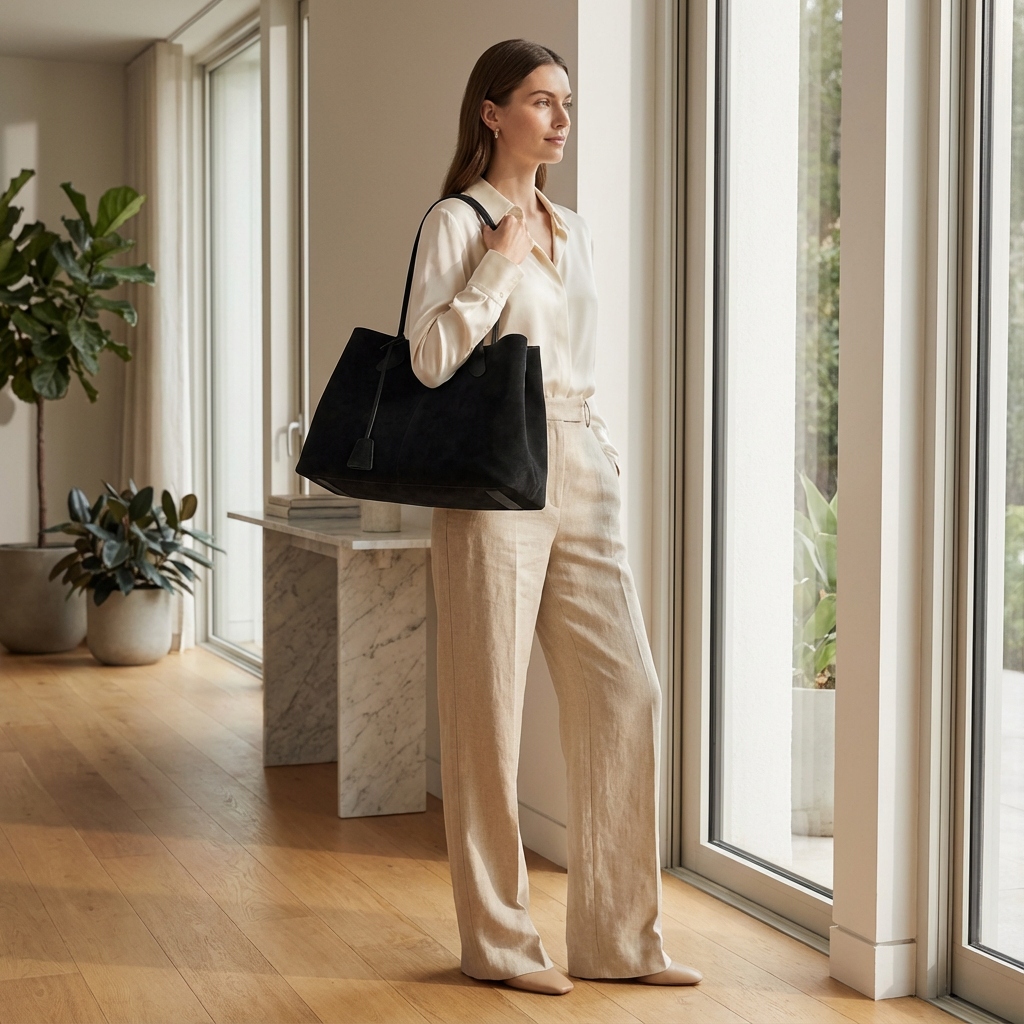 Blaire Women’s Shoulder Tote Bag | Minimalist Silhouette, Long Top Handles