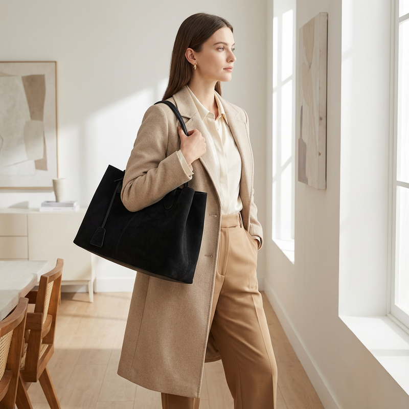 Blaire Women’s Shoulder Tote Bag | Minimalist Silhouette, Long Top Handles