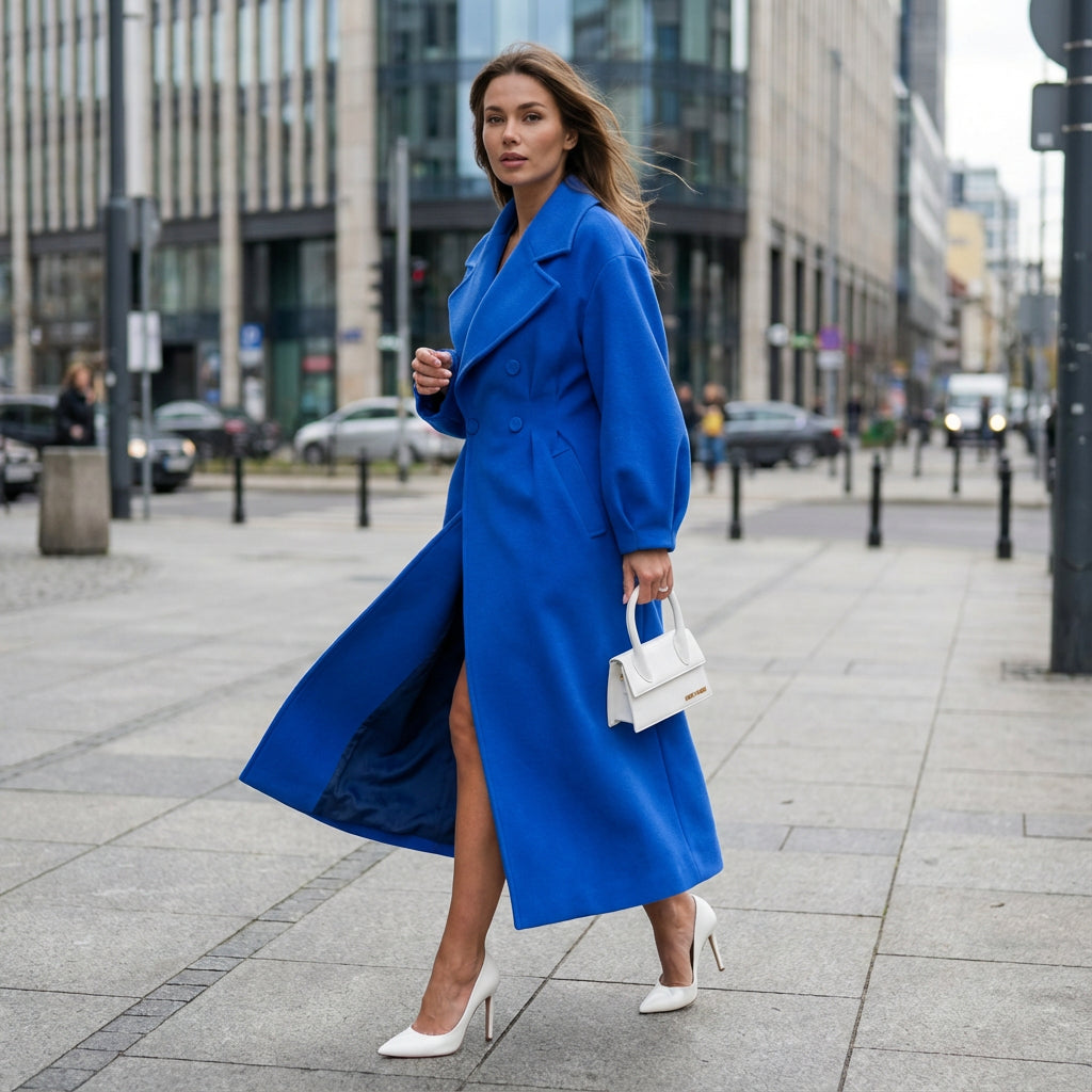 Adara Women's Winter Coat | Double Breasted, Elegant Design