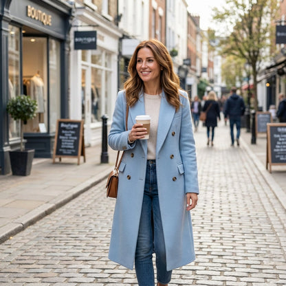 Vionna Women's Trench Coat | Double-Breasted, Elegant Design