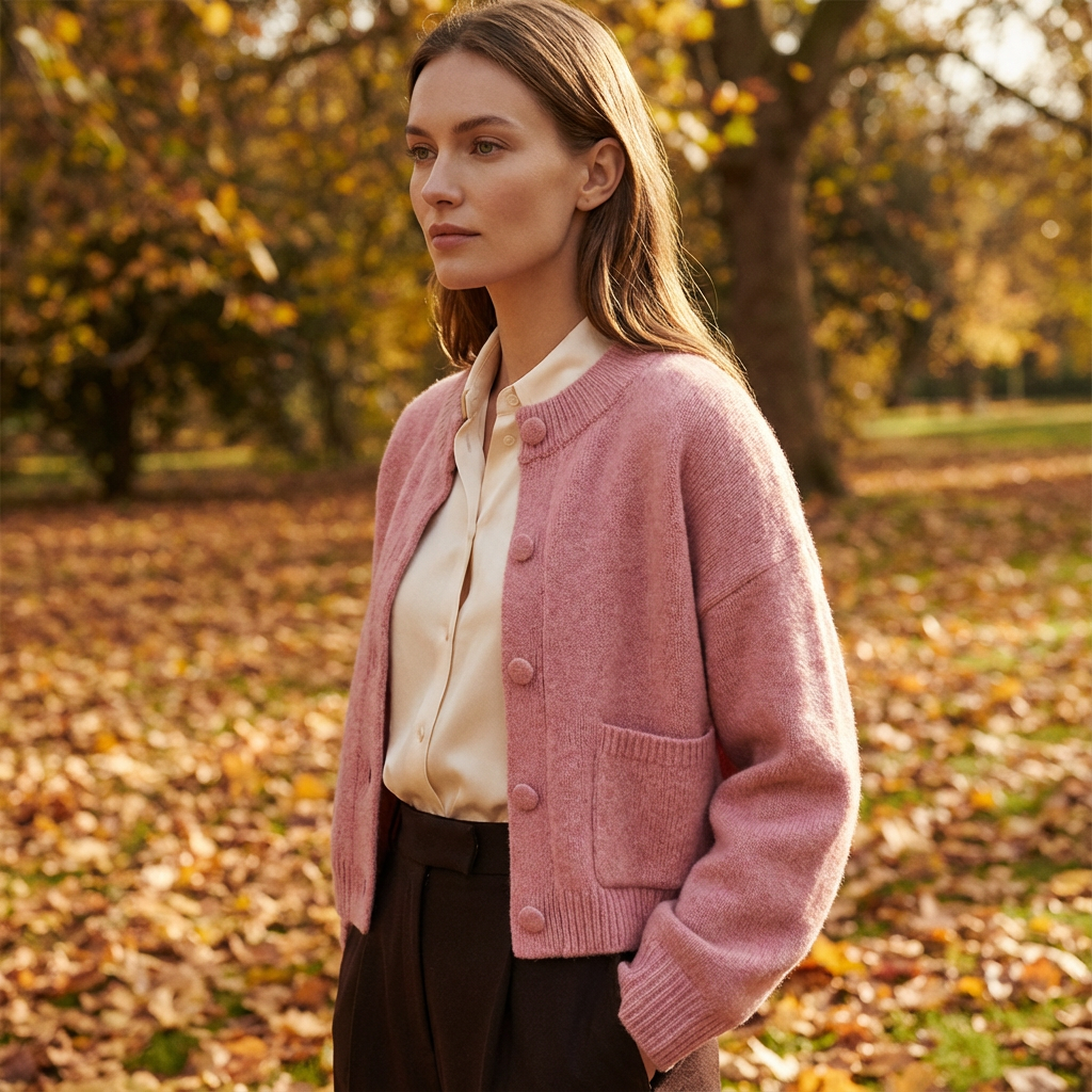 Calyra Women’s Knitted Cardigan | Button-Front, Patch Pockets