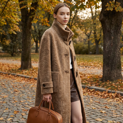 Ava Women's Winter Coat | Elegant Loose Fit, Warm Fabric Blend