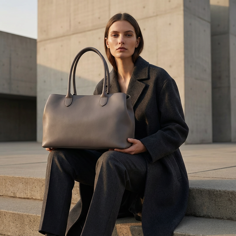 Aveline Women’s Shoulder Tote | Structured Silhouette, Long Handles